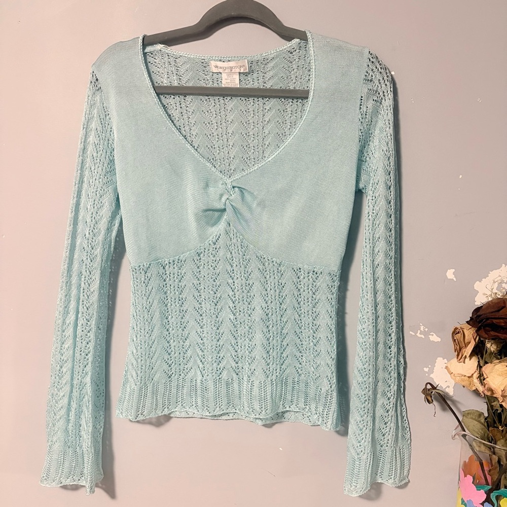 Y2K Glam Bell sleeve knit Sweater